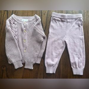 Grayson Collective Light pink mauve Sweater Set, 18m